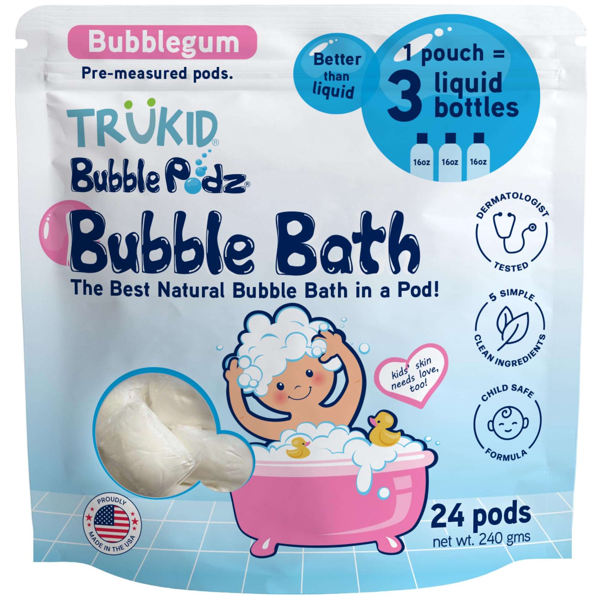 TruKid Bubble Podz: Gentle Lavender Bath Bombs - Baby Products by Handbags Specialist Headquarter | Available at Handbags Specialist Headquarter