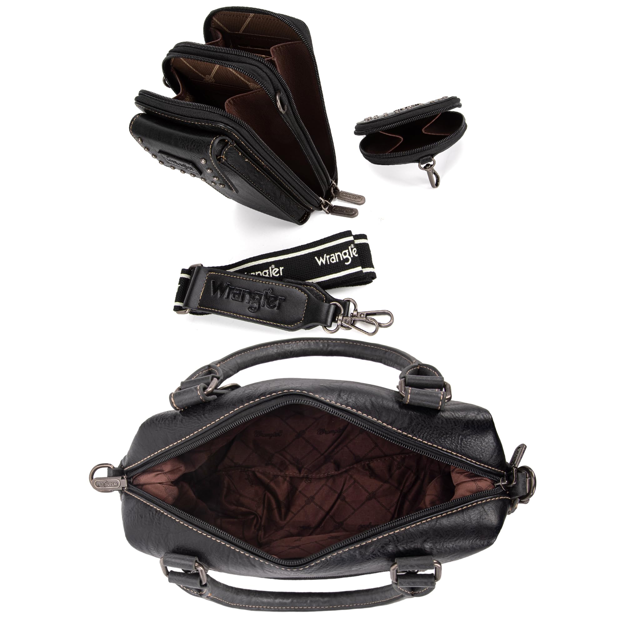 Wrangler Women's Trio: Satchel, Phone Bag & Coin Purse