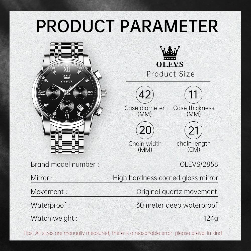 EclipseTime: Luminous Men's Luxury Chrono Watch