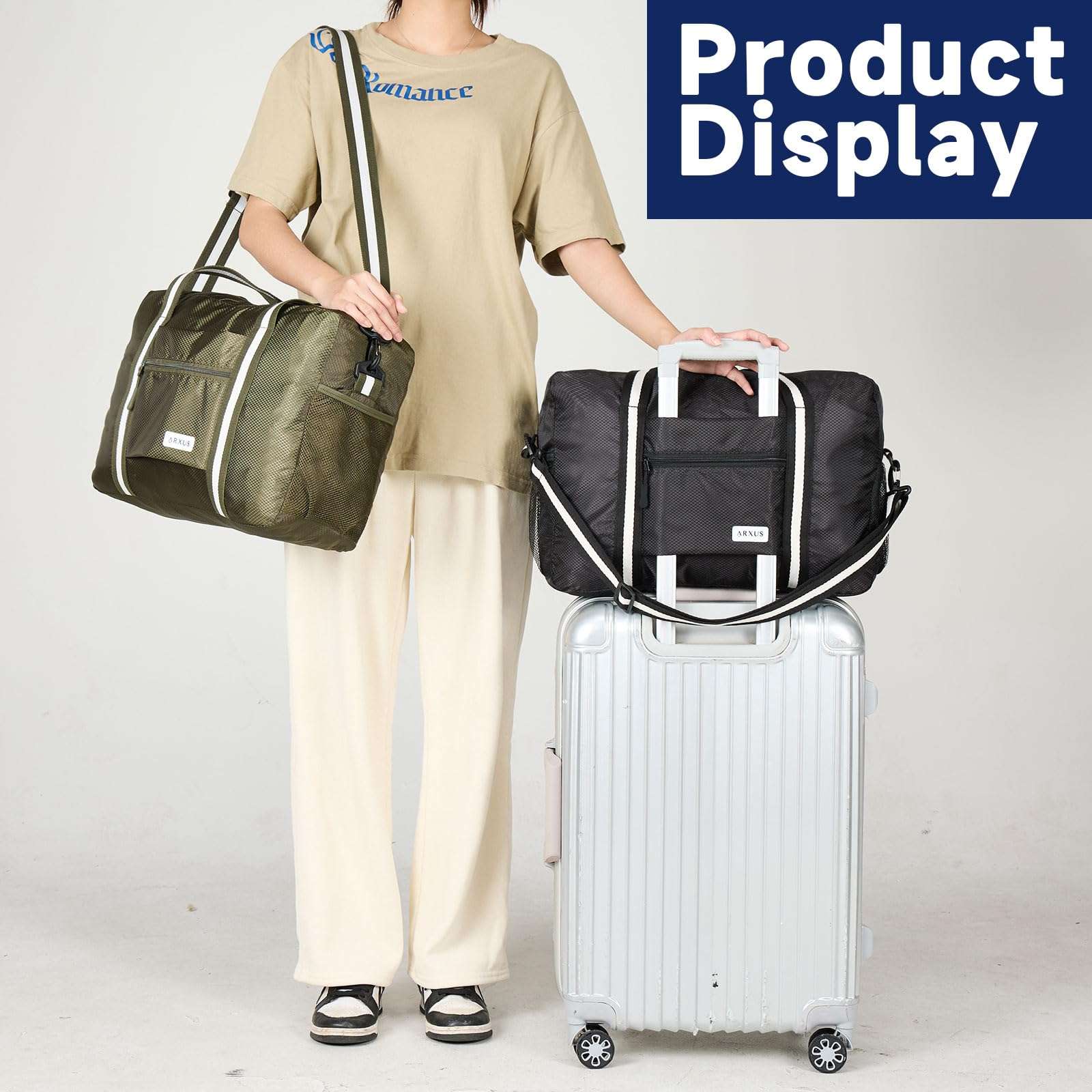 TravelLite Foldable Waterproof Duffle Tote Bag - Luggage Travel Bags by Handbags Specialist Headquarter | Available at Handbags Specialist Headquarter
