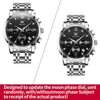 EclipseTime: Luminous Men's Luxury Chrono Watch