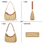 Retro Chic Hobo Bag - Cute Underarm Purse - Shoulder Bags by Handbags Specialist Headquarter | Available at Handbags Specialist Headquarter