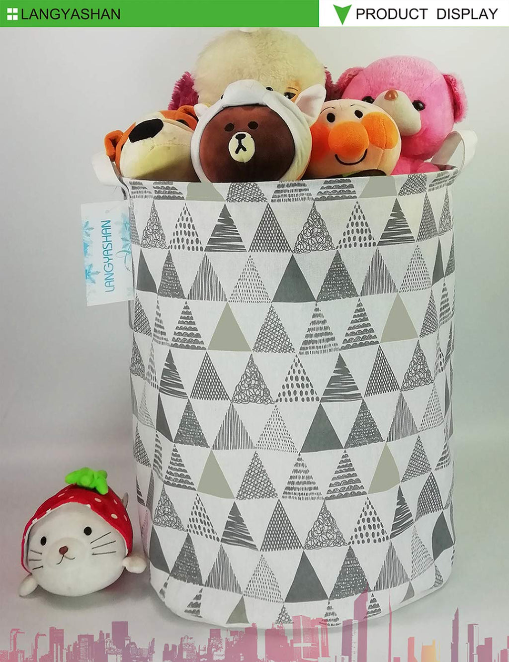 Collapsible Canvas Hamper by LANGYASHAN - Laundry Baskets by Handbags Specialist Headquarter | Available at Handbags Specialist Headquarter