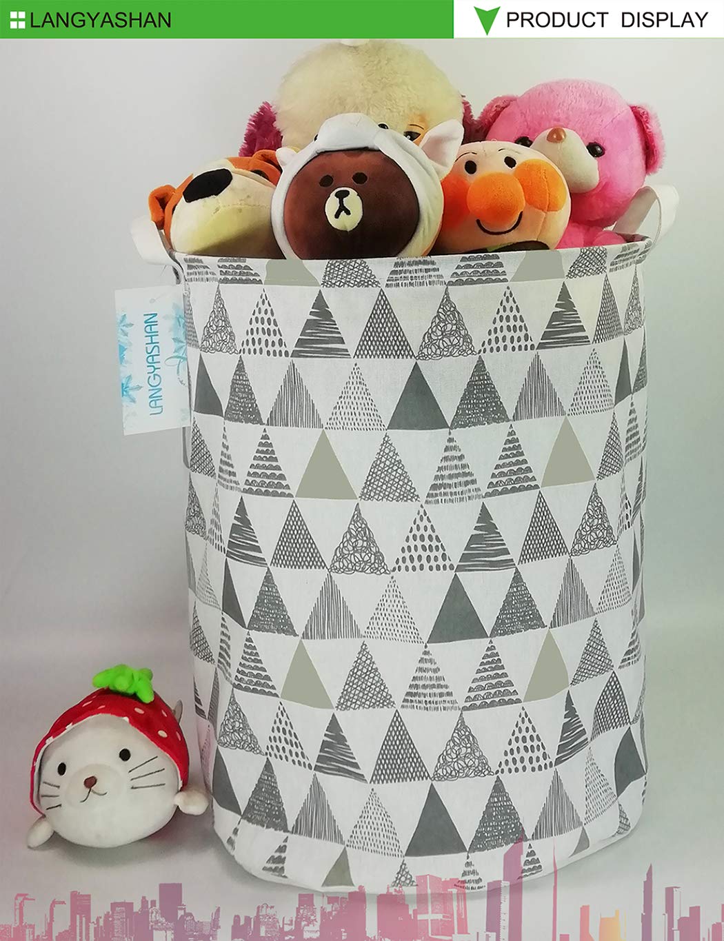 Collapsible Canvas Hamper by LANGYASHAN - Laundry Baskets by Handbags Specialist Headquarter | Available at Handbags Specialist Headquarter