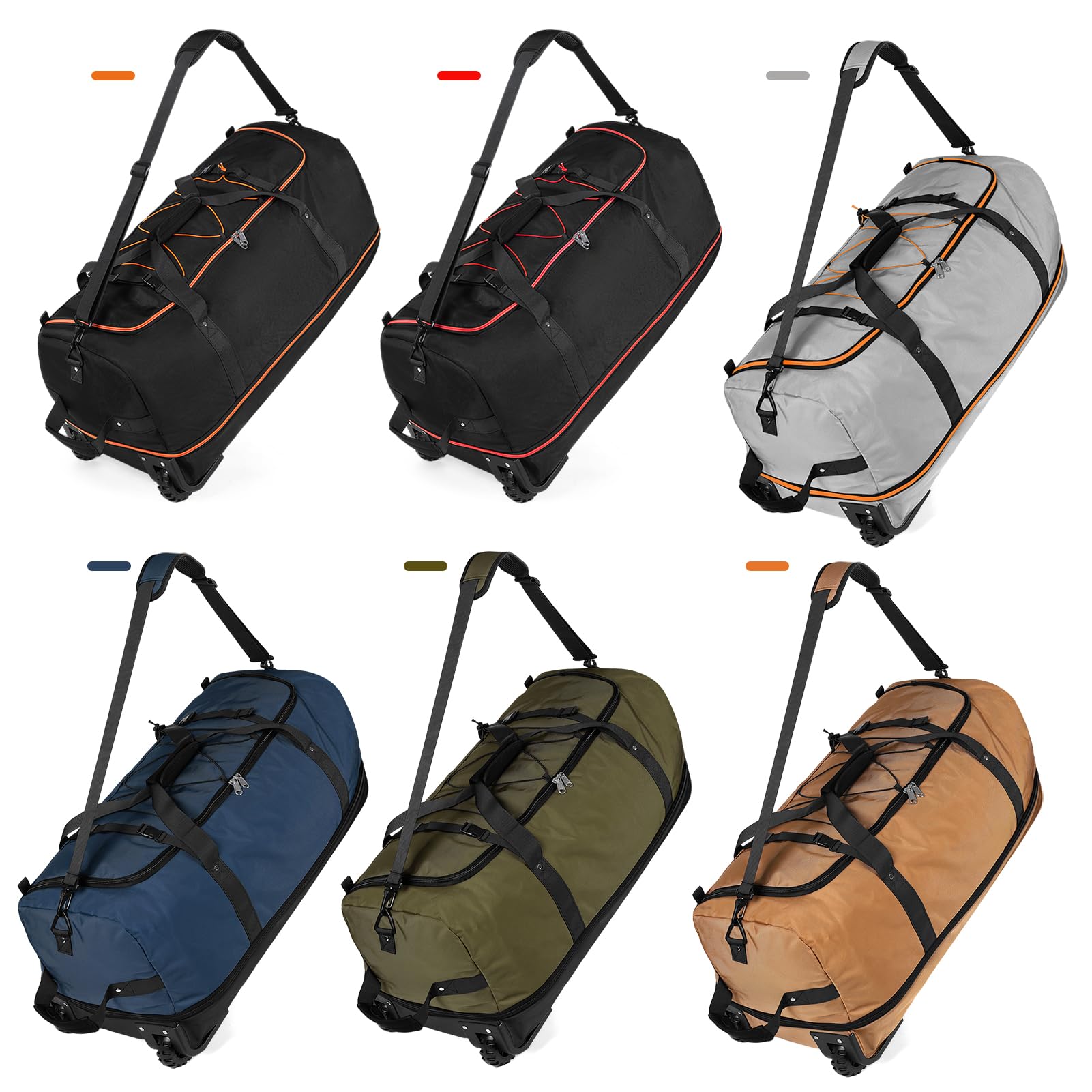 AquaRoll 29 Quilted Wheeled Duffle Backpack -  by Handbags Specialist Headquarter | Available at Handbags Specialist Headquarter