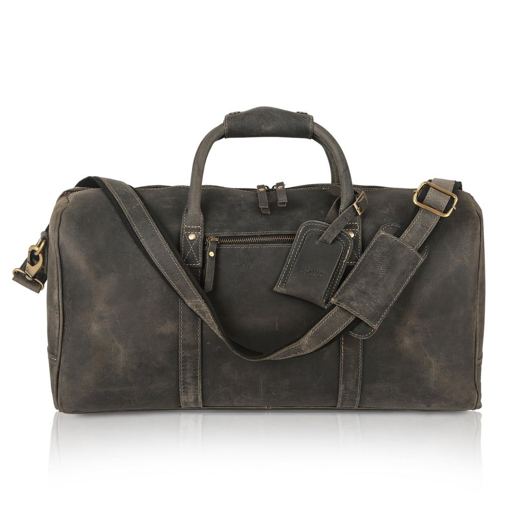 Leather Travel Duffle Bag Cabin Friendly Carry-On