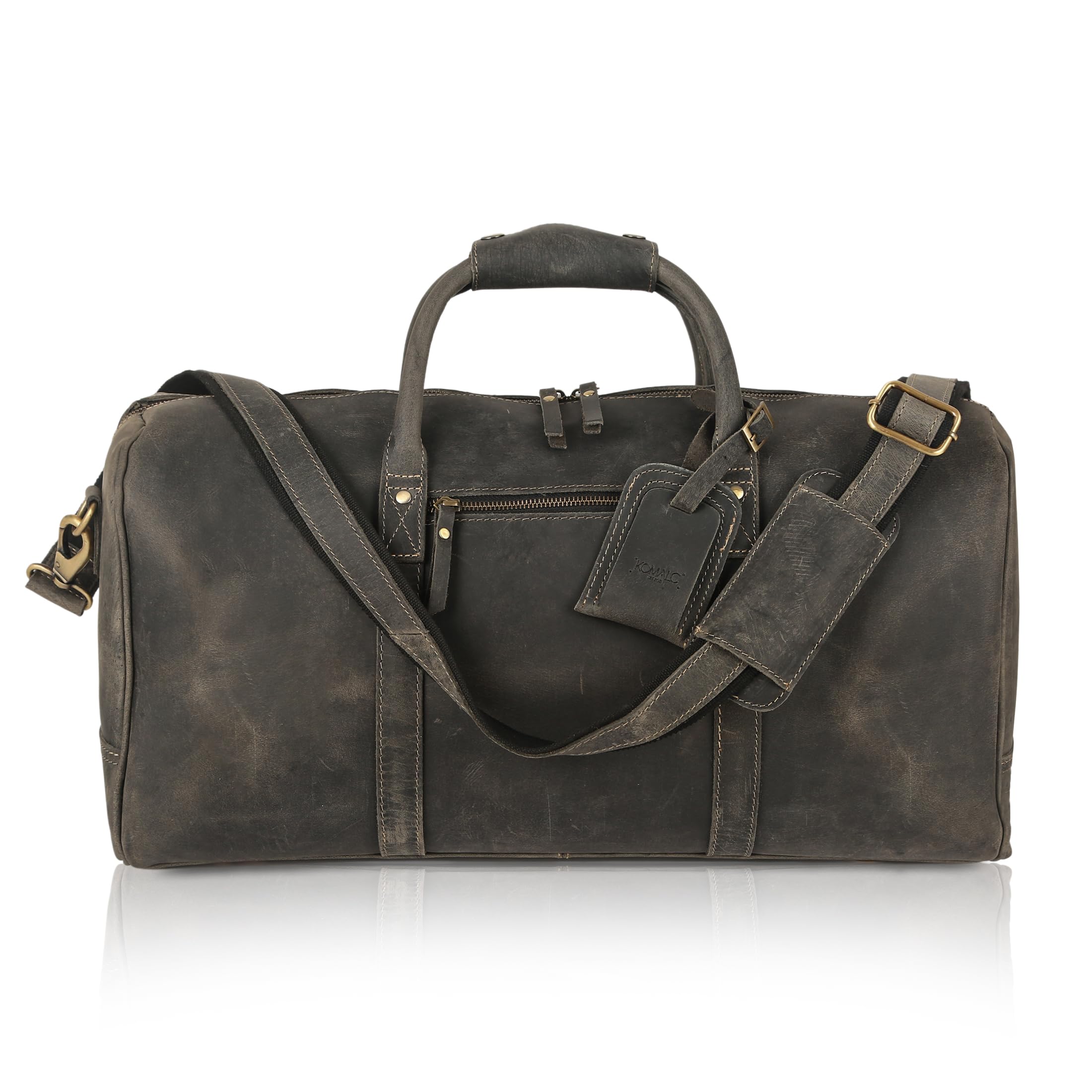Leather Travel Duffle Bag Cabin Friendly Carry-On