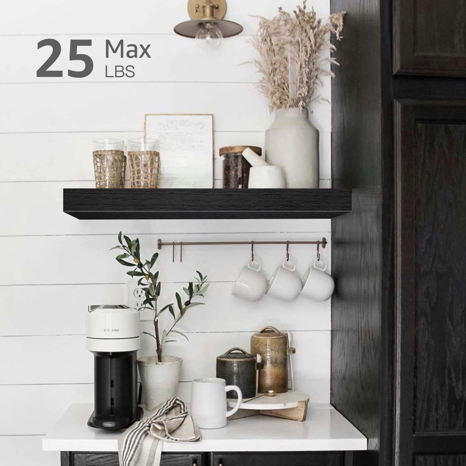 Rustic Farmhouse Shelves (008-40BN) - Decor by Handbags Specialist Headquarter | Available at Handbags Specialist Headquarter