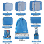 TravelMate 8-Piece Packing Cubes - Luggage Travel Bags by Handbags Specialist Headquarter | Available at Handbags Specialist Headquarter