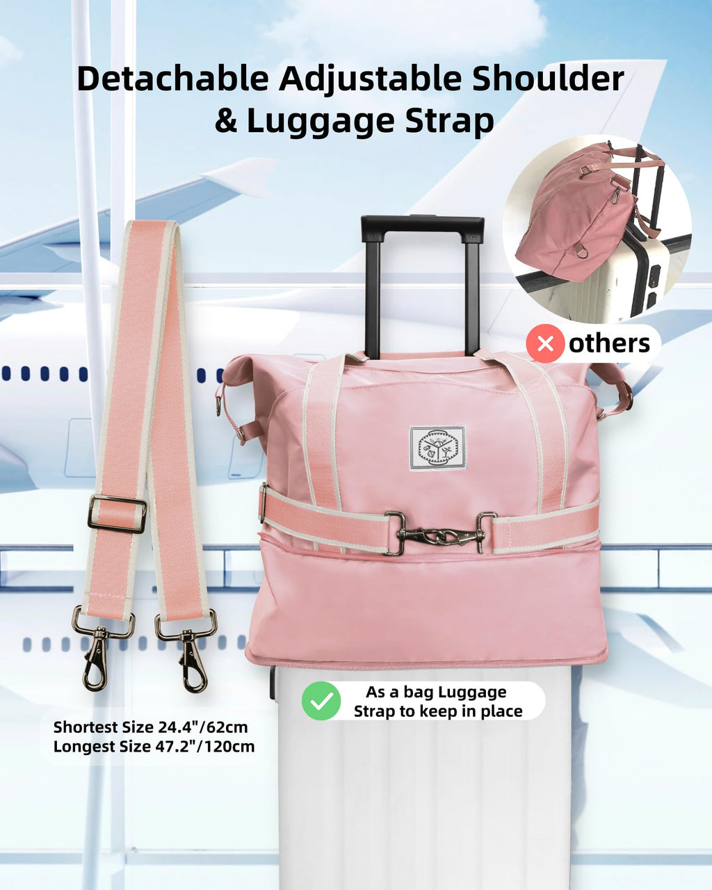 WALNEW Foldable Waterproof Travel Duffel Bag - Luggage Travel Bags by Handbags Specialist Headquarter | Available at Handbags Specialist Headquarter