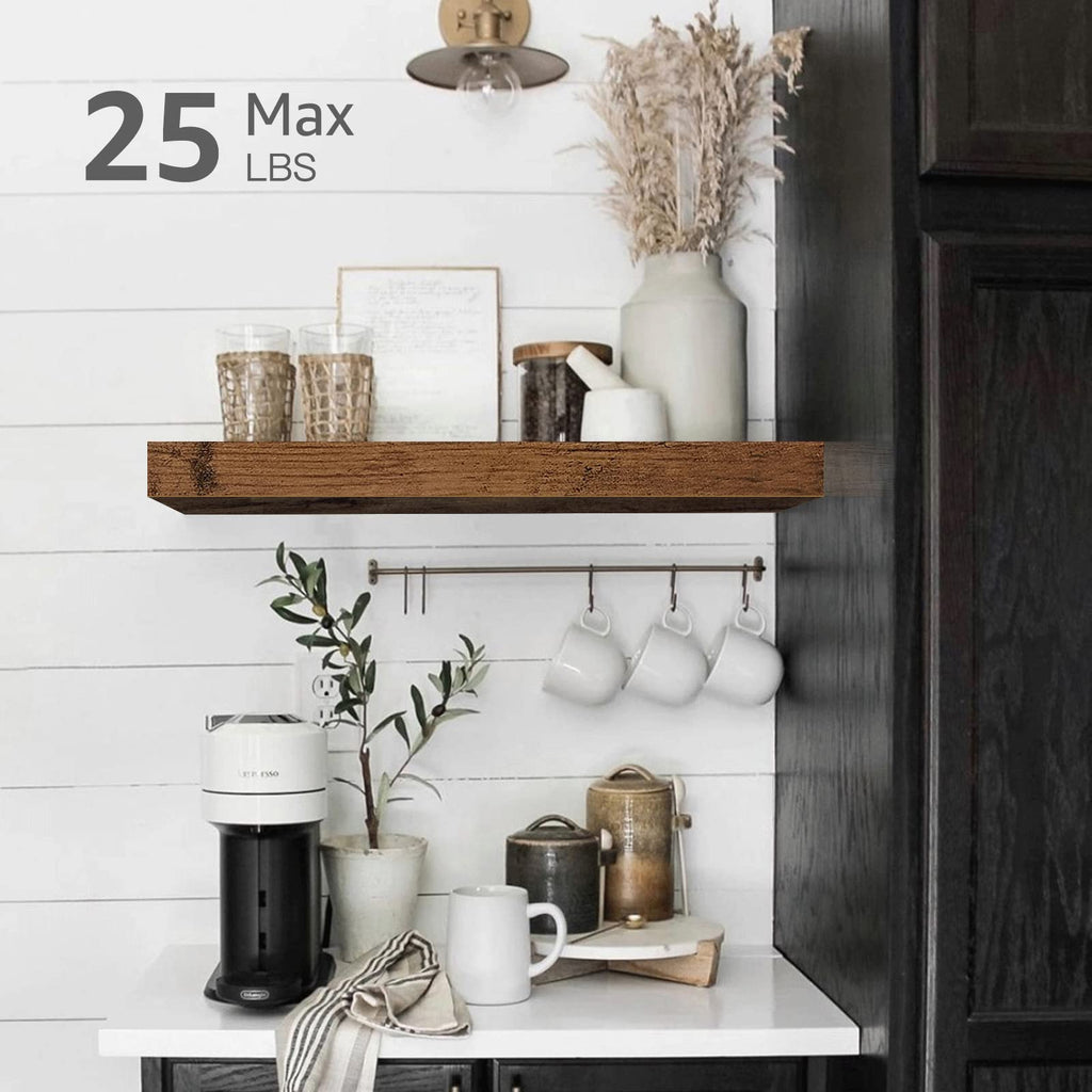 Rustic Farmhouse Shelves (008-40BN) - Decor by Handbags Specialist Headquarter | Available at Handbags Specialist Headquarter