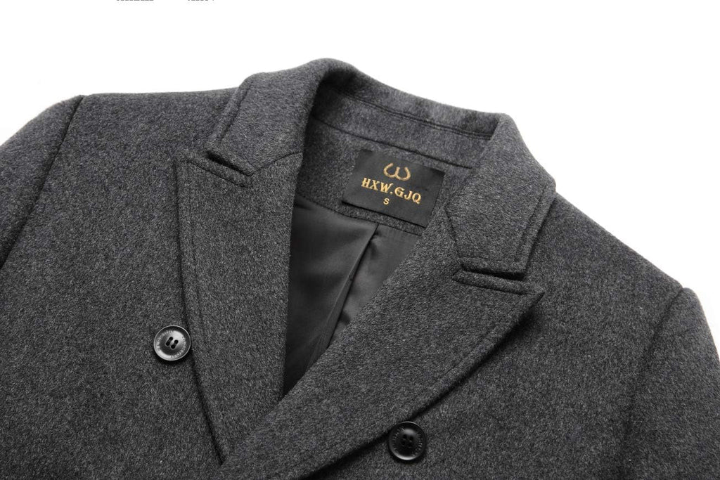 Men's Premium Wool Blend Double Breasted Coat