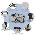 Foldable 65L Duffle Bag with Shoe Compartment