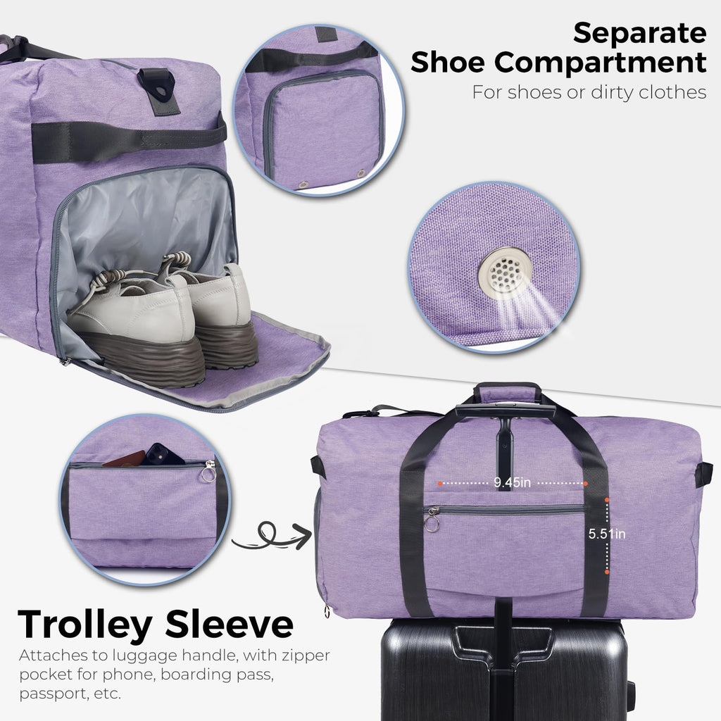 VoyageMax 65L Foldable Duffel - Water-Repellent