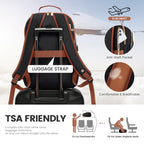 Chic Leather Laptop Backpack for Women - LoveVook - Backpack Bags by Handbags Specialist Headquarter | Available at Handbags Specialist Headquarter