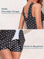 Plus Size Floral Shaping One Piece Swim Dress