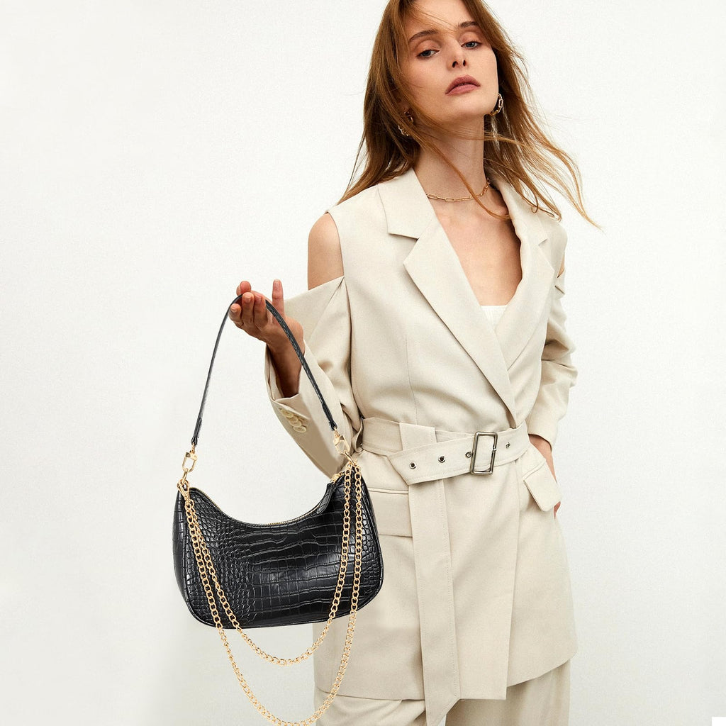 Retro Chic Hobo Bag - Cute Underarm Purse - Shoulder Bags by Handbags Specialist Headquarter | Available at Handbags Specialist Headquarter