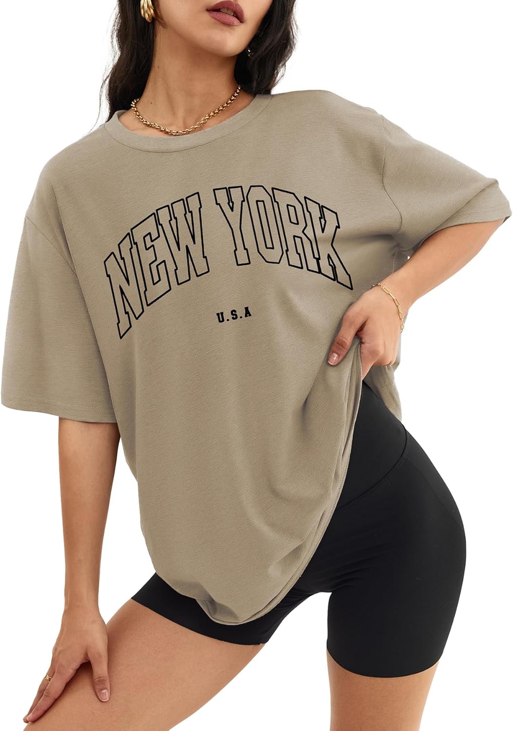 ATHMILE Women's Oversized Graphic Tee