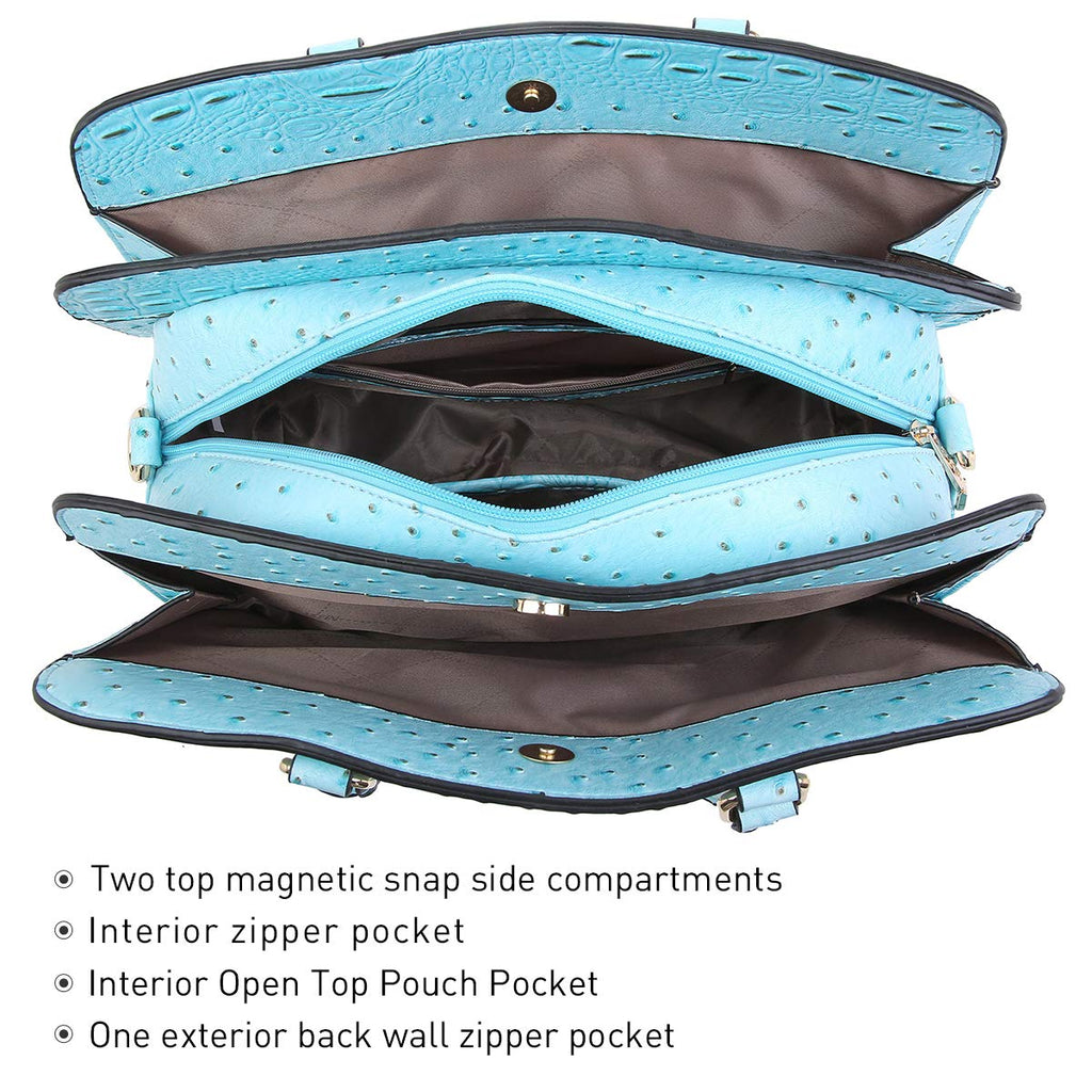 Women’s 2pc Tote & Wallet Handbag Set with 3 Compartments