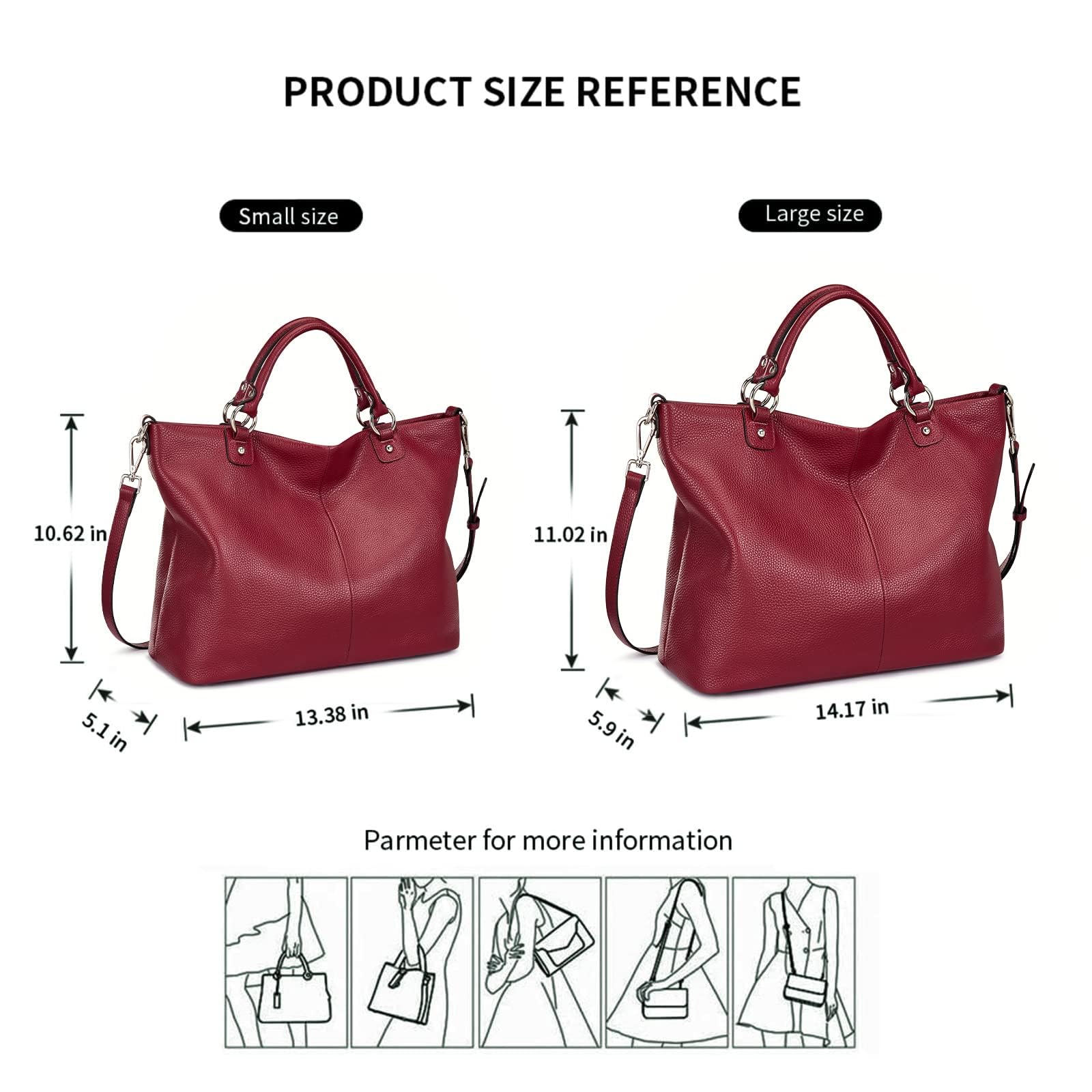 Kattee Women's Leather Tote Bag