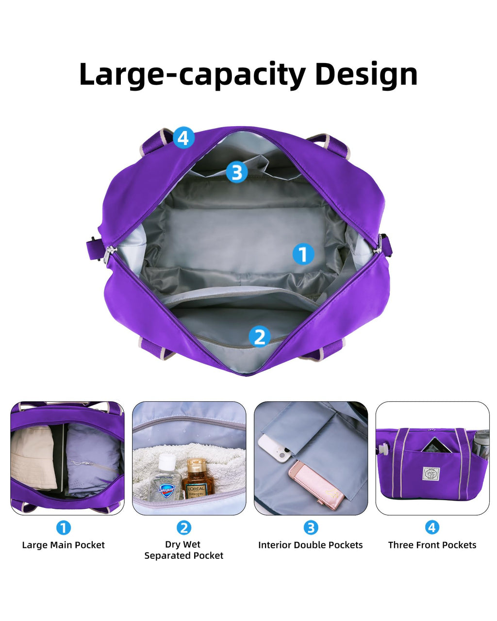 WALNEW Foldable Waterproof Travel Duffel Bag - Luggage Travel Bags by Handbags Specialist Headquarter | Available at Handbags Specialist Headquarter