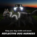 GuardianGrip Tactical Dog Vest - Large, Reflective, Green -  by Handbags Specialist Headquarter | Available at Handbags Specialist Headquarter