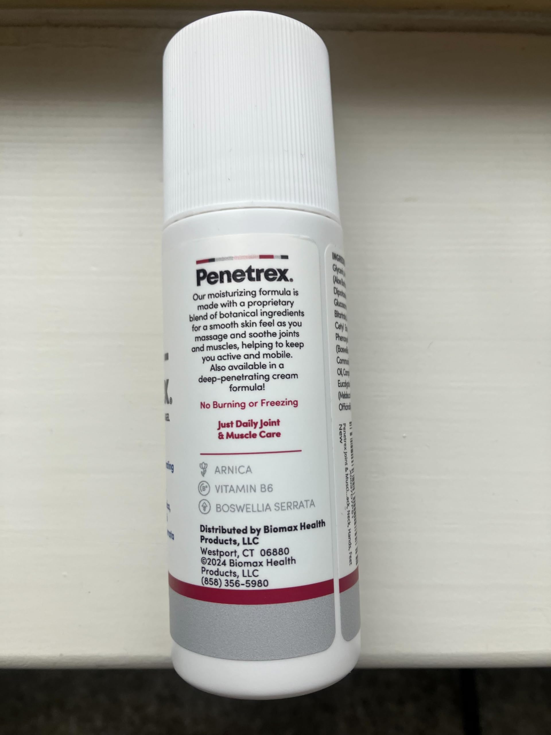 White cylindrical bottle of Penetrex pain relief cream with text label on a white surface. - Penetrex Cream Duo Pack - 2oz & 4oz Jars - 4 Ounce (Pack of 1) - Handbags Specialist Headquarter