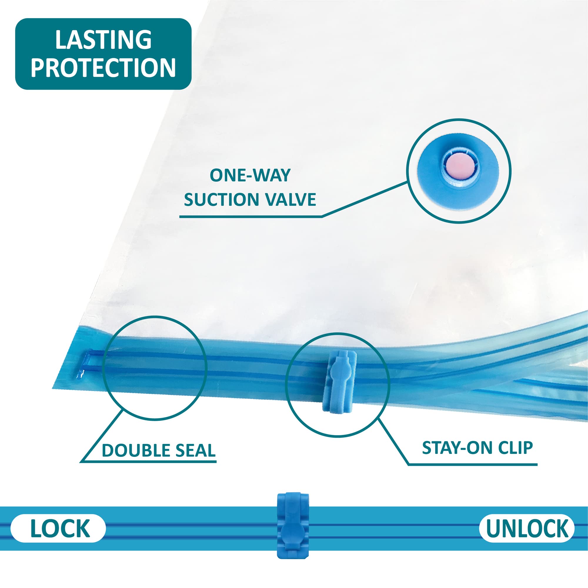 CozyVac Travel Bags with Pump - 6 Pack Space Savers -  by Handbags Specialist Headquarter | Available at Handbags Specialist Headquarter