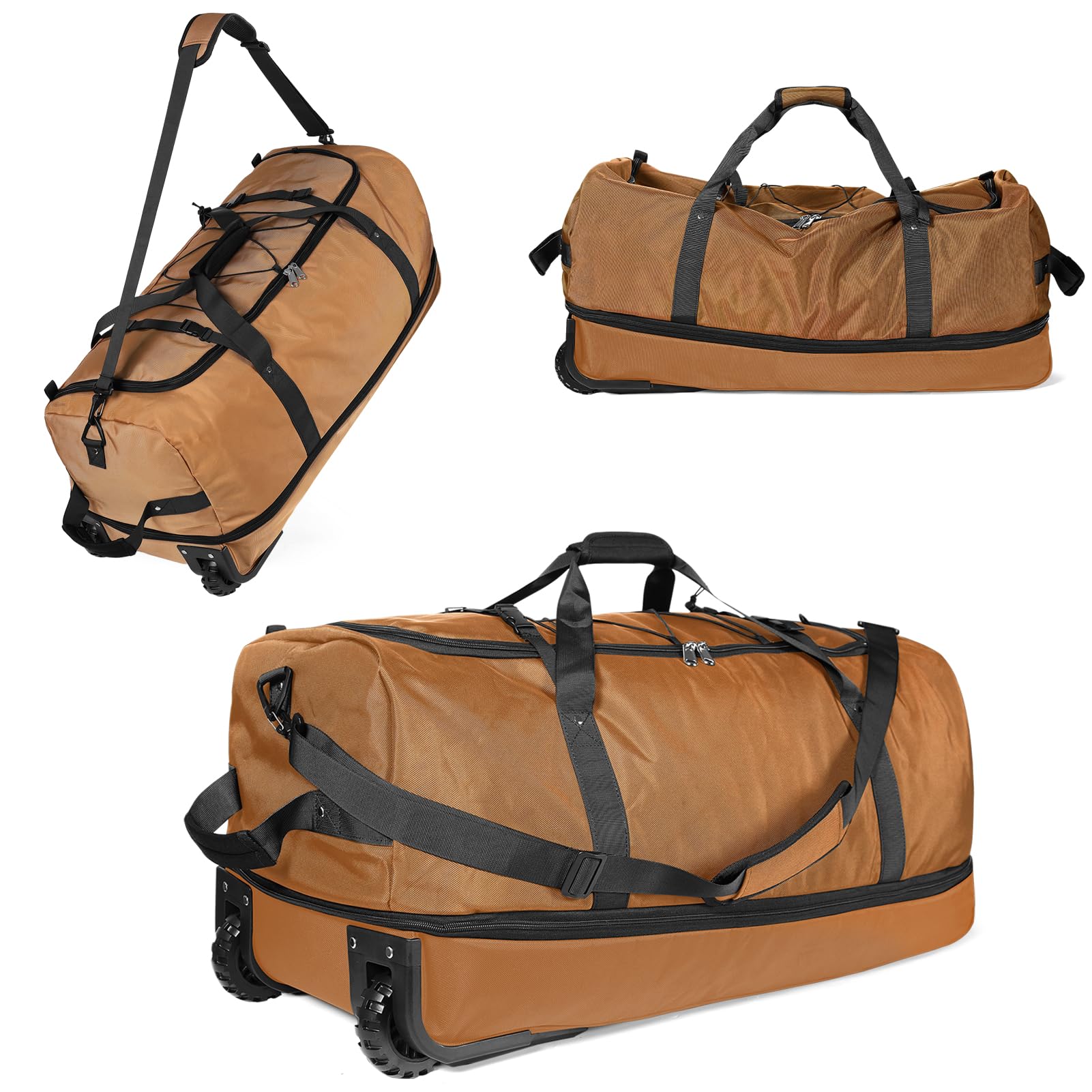 AquaRoll 29 Quilted Wheeled Duffle Backpack -  by Handbags Specialist Headquarter | Available at Handbags Specialist Headquarter