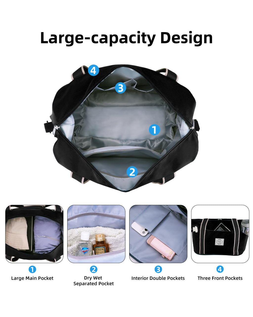 WALNEW Foldable Waterproof Travel Duffel Bag - Luggage Travel Bags by Handbags Specialist Headquarter | Available at Handbags Specialist Headquarter