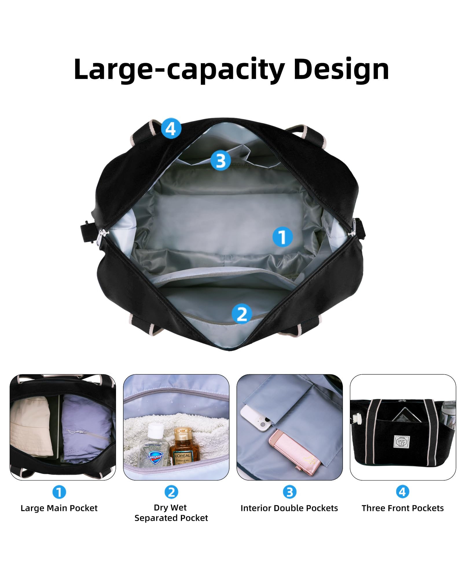 WALNEW Foldable Waterproof Travel Duffel Bag - Luggage Travel Bags by Handbags Specialist Headquarter | Available at Handbags Specialist Headquarter
