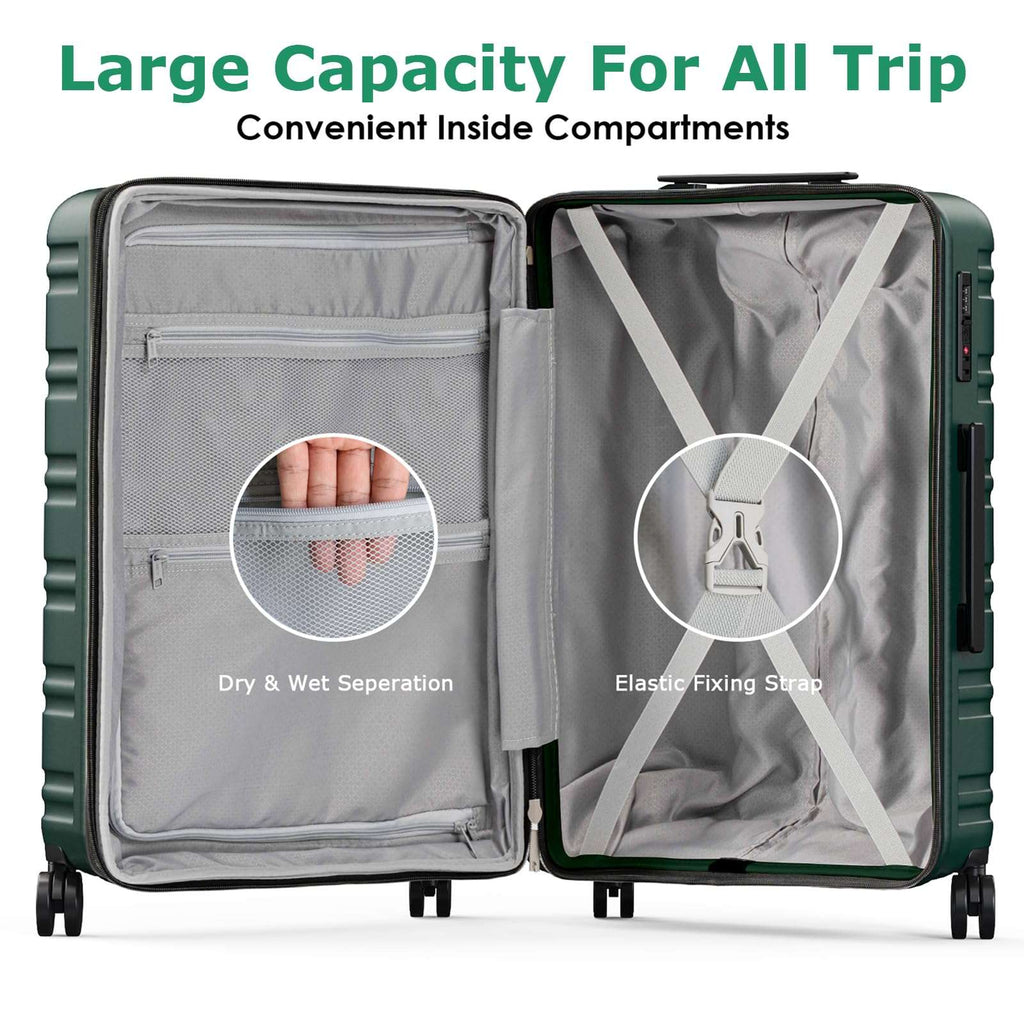 BEOW Spinner Luggage Set - Luggage Travel Bags by Handbags Specialist Headquarter | Available at Handbags Specialist Headquarter