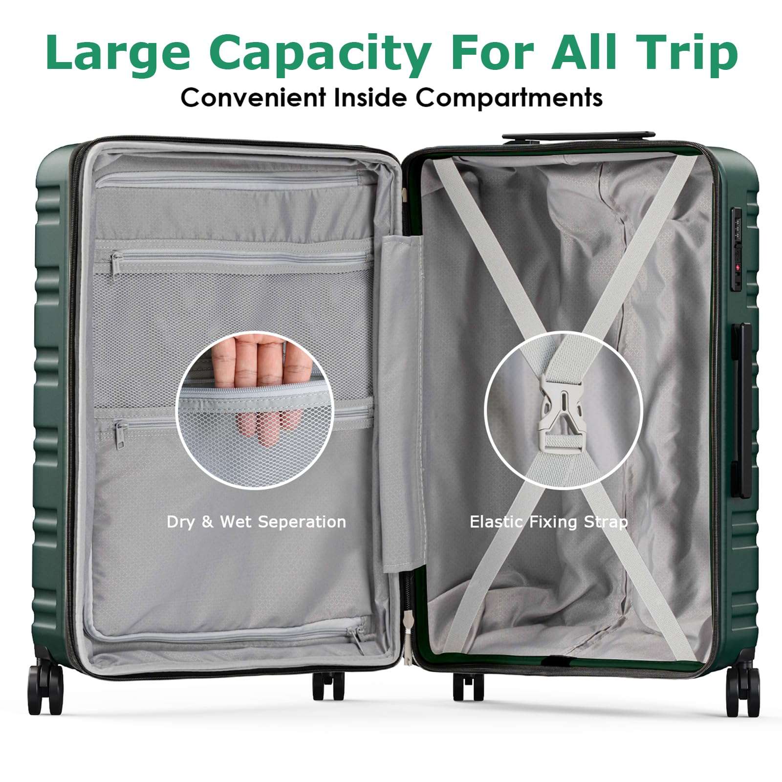 BEOW Spinner Luggage Set - Luggage Travel Bags by Handbags Specialist Headquarter | Available at Handbags Specialist Headquarter