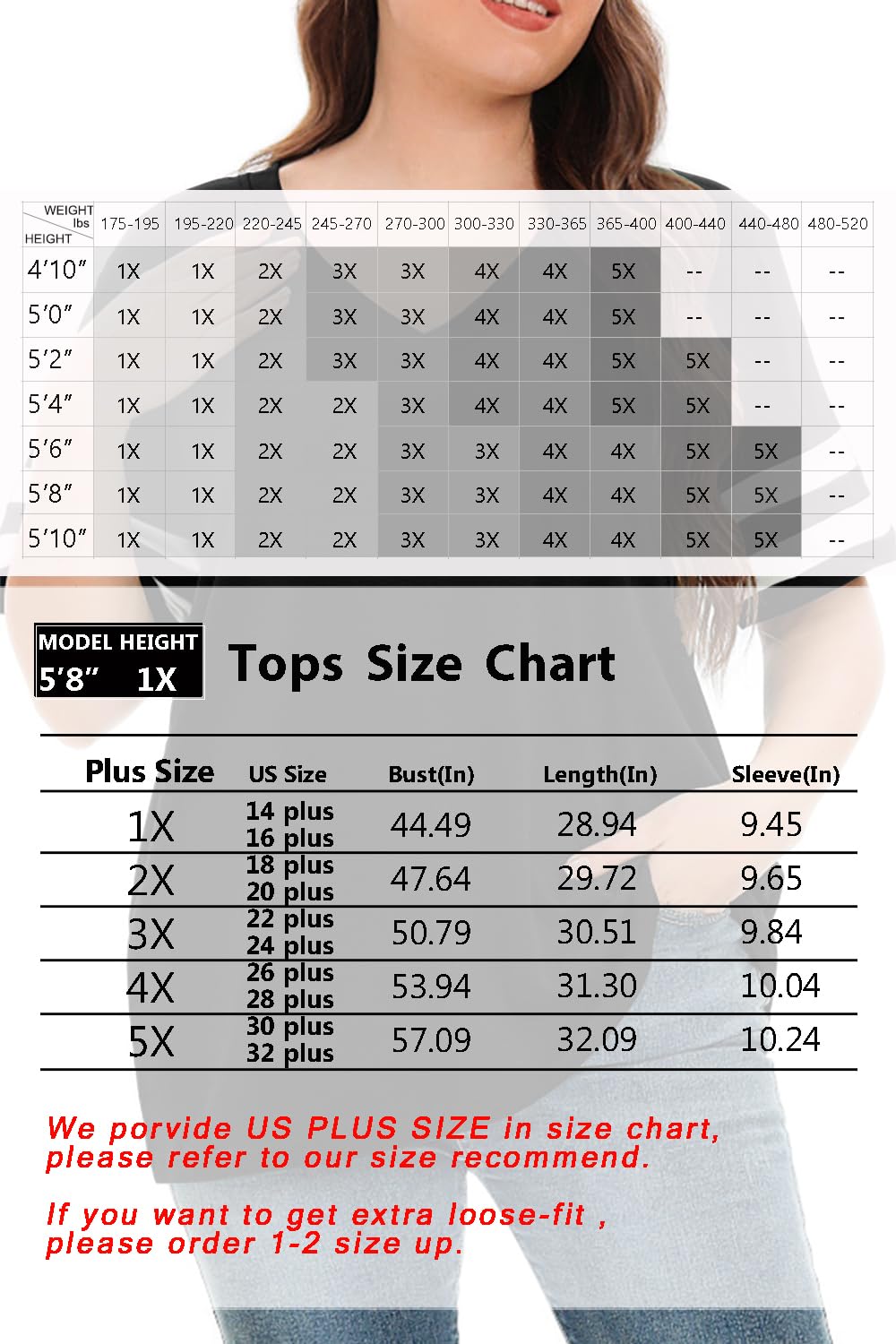 Summer V-Neck Plus Tunic Tee for Women 1X-5X - Woman T-Shirt by Handbags Specialist Headquarter | Available at Handbags Specialist Headquarter