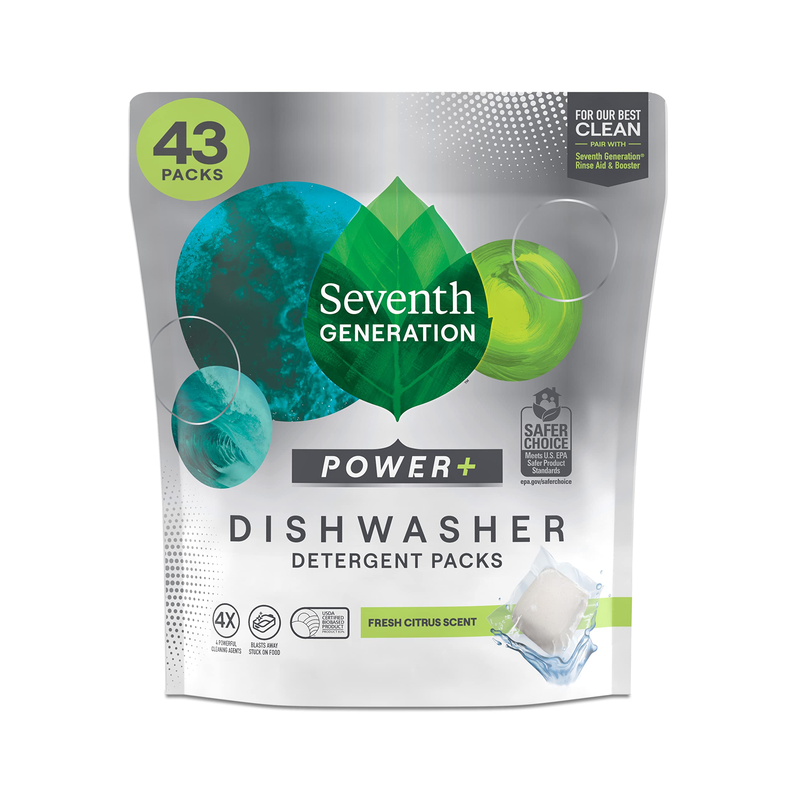 SeventhGen Citrus Sparkle Dishwasher Tabs Duo Pack -  by Handbags Specialist Headquarter | Available at Handbags Specialist Headquarter