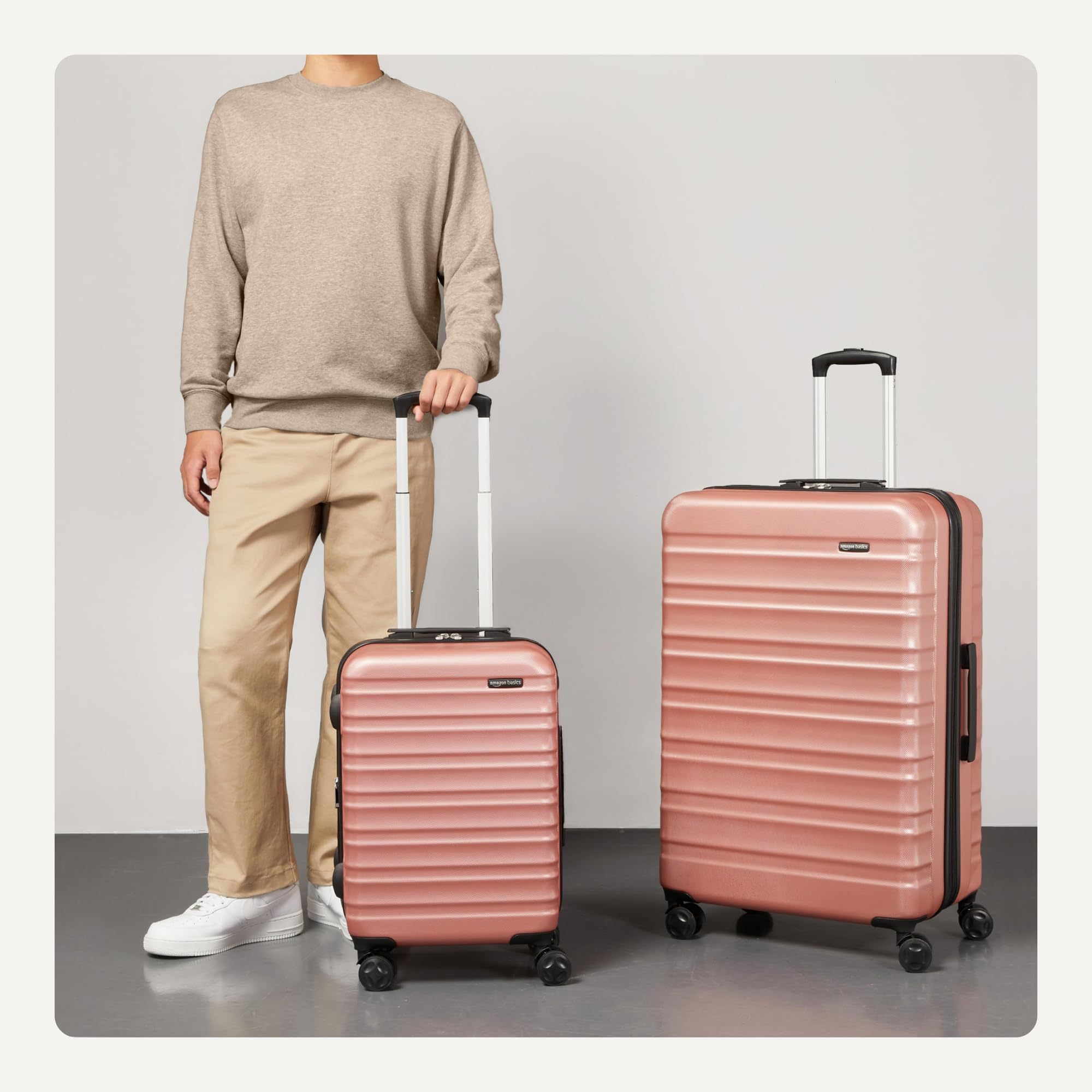 Rose Gold Hardside Carry-On - Luggage Travel Bags by Handbags Specialist Headquarter | Available at Handbags Specialist Headquarter