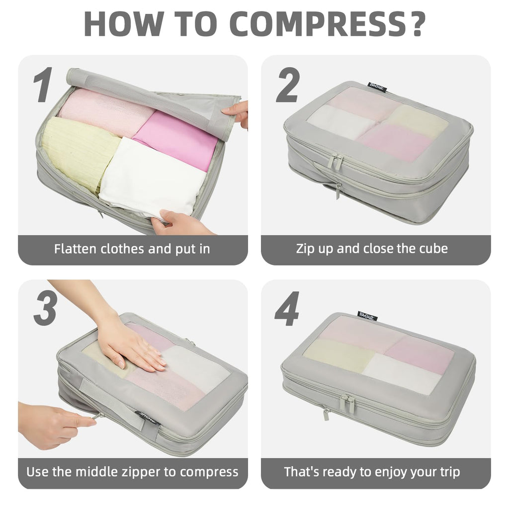 BAGAIL Expandable Travel Compression Cubes Set -  by Handbags Specialist Headquarter | Available at Handbags Specialist Headquarter