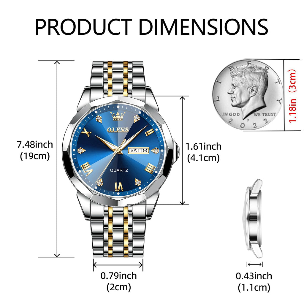 SteelGlow: OLEVS Quartz Men's Luminous Watch