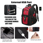 SHRRADOO 50L USB Travel Laptop Backpack - Airline Approved - Backpack Bags by Handbags Specialist Headquarter | Available at Handbags Specialist Headquarter