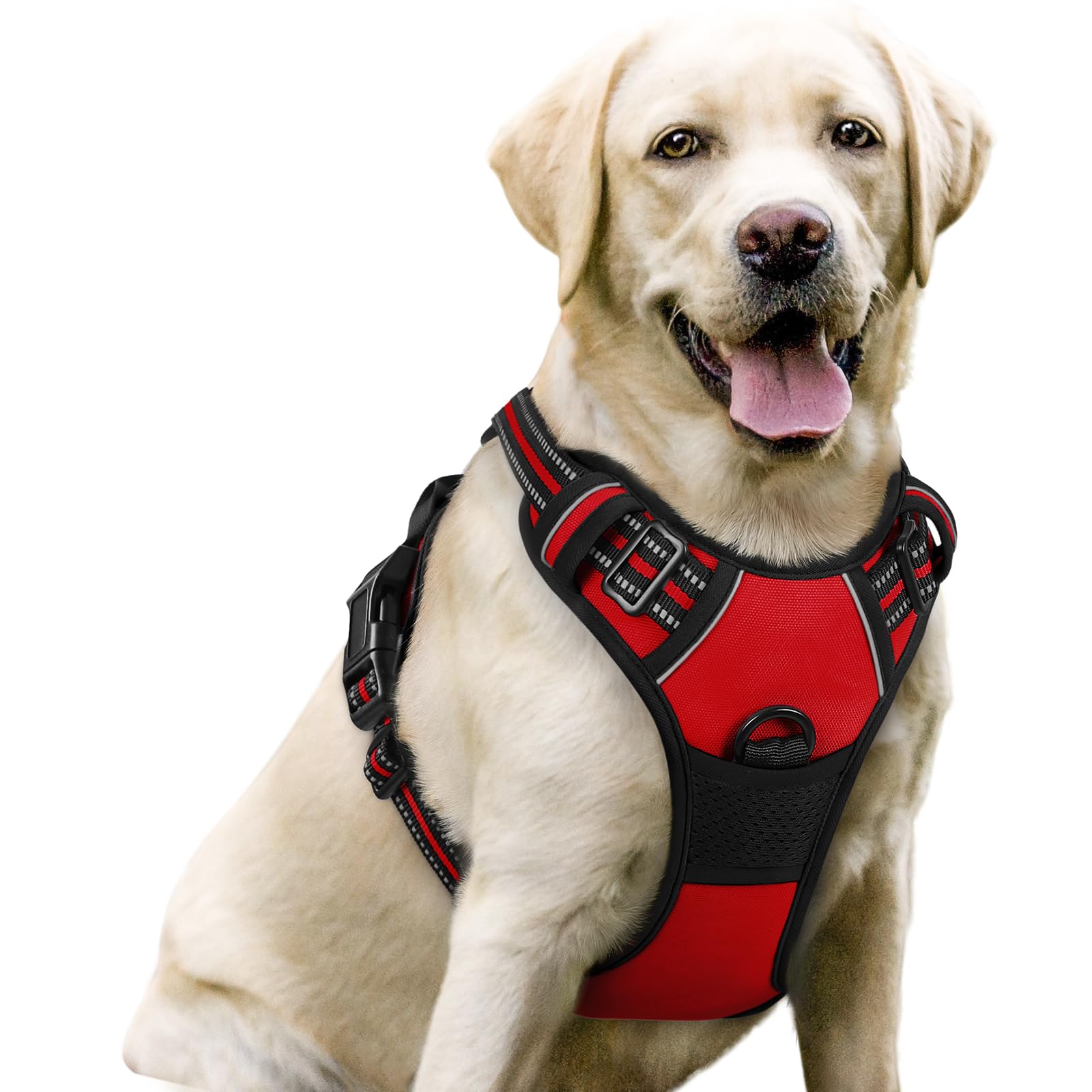 PawGuard No-Pull Reflective Dog Harness - Large Black -  by Handbags Specialist Headquarter | Available at Handbags Specialist Headquarter