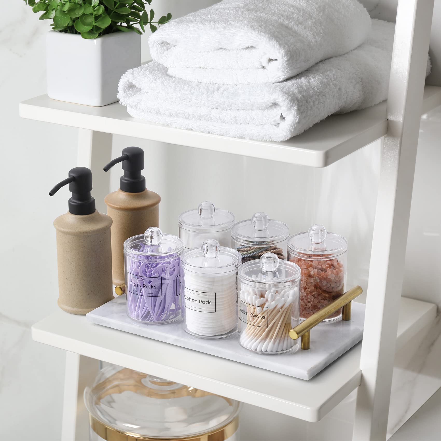 Clear Acrylic Qtip Dispenser Set - 4 Pack - Decor by Handbags Specialist Headquarter | Available at Handbags Specialist Headquarter