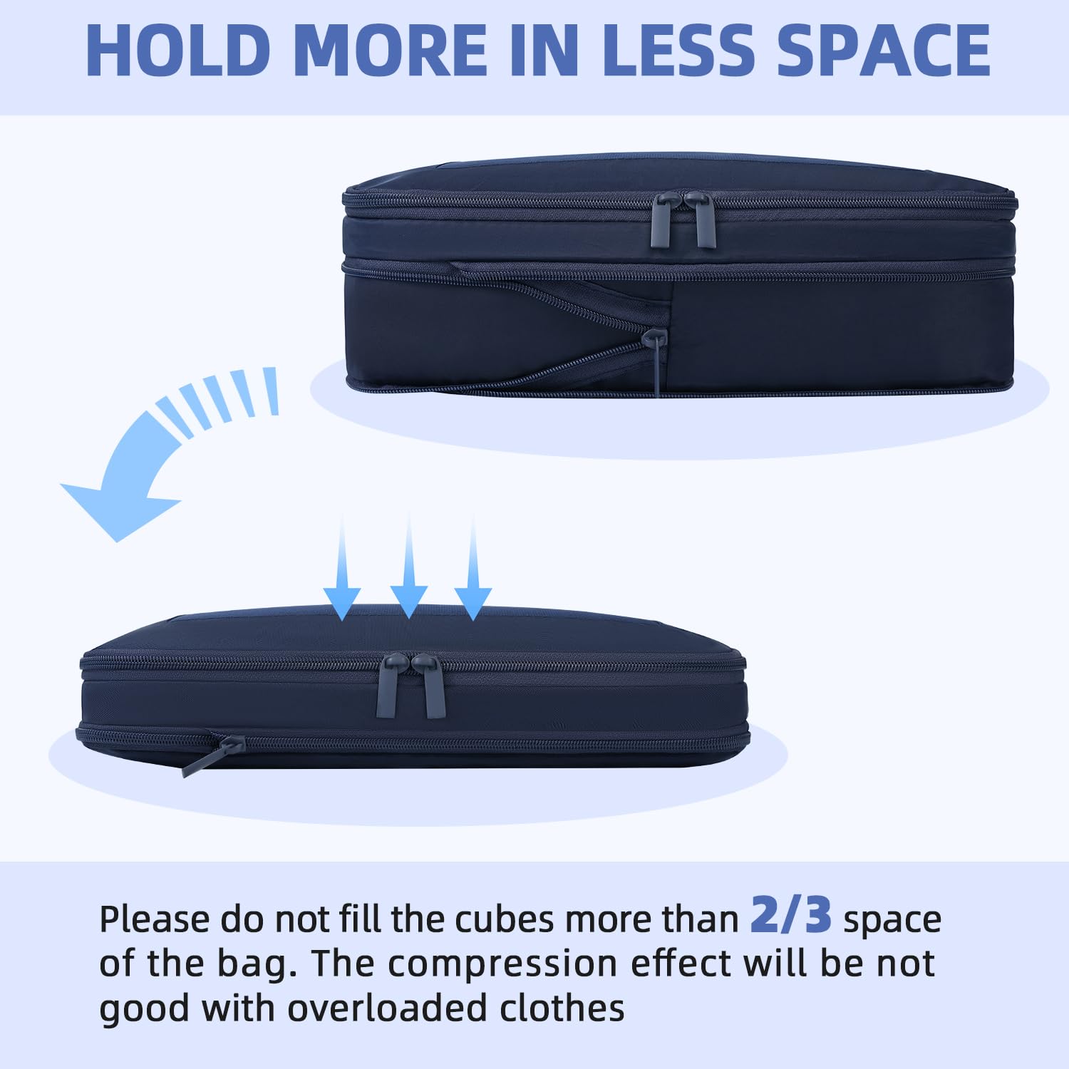 BAGAIL Expandable Travel Compression Cubes Set -  by Handbags Specialist Headquarter | Available at Handbags Specialist Headquarter