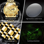 EclipseTime: Luminous Men's Luxury Chrono Watch