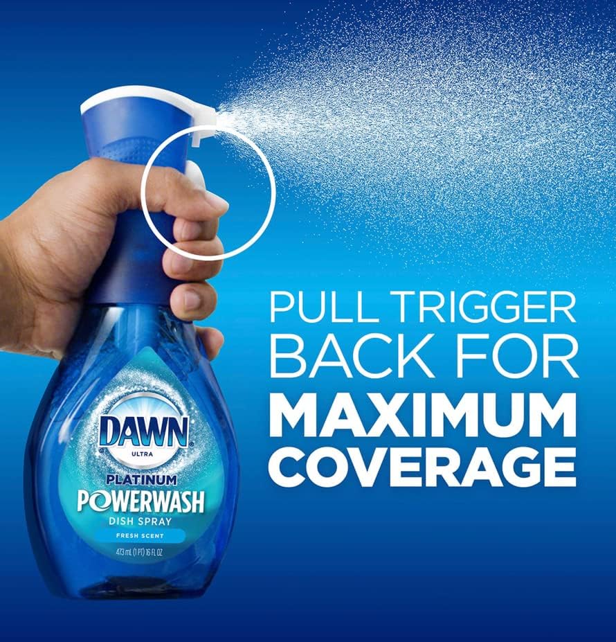Dawn Powerwash Fresh: 1 Spray + 3 Refill Bundle - Dish Soap Liquid by Handbags Specialist Headquarter | Available at Handbags Specialist Headquarter