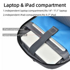 DUSLANG Travel Laptop Backpack with USB Port - Black - Backpack Bags by Handbags Specialist Headquarter | Available at Handbags Specialist Headquarter