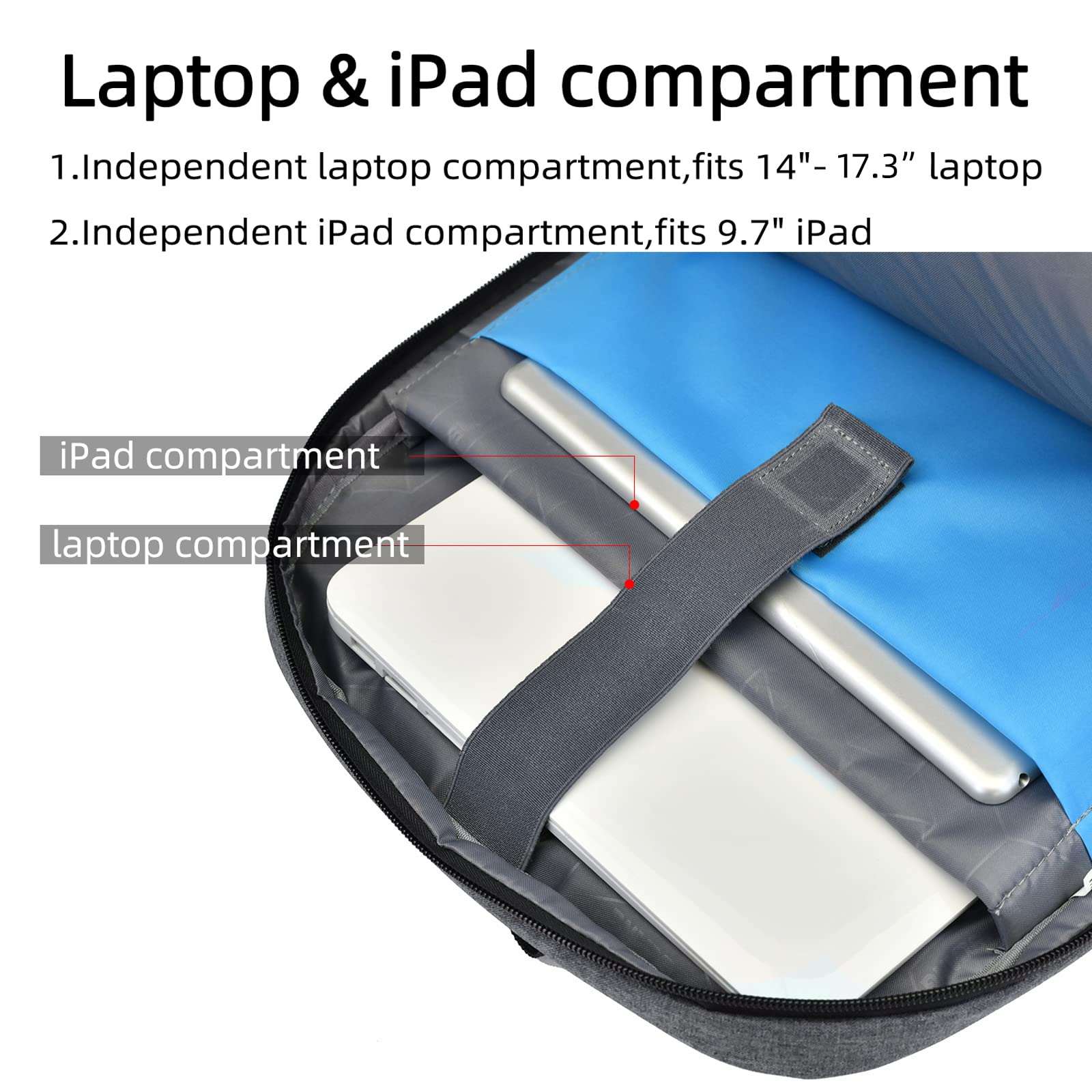 DUSLANG Travel Laptop Backpack with USB Port - Black - Backpack Bags by Handbags Specialist Headquarter | Available at Handbags Specialist Headquarter