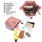 AFKOMST Chic Leather Bucket & Crossbody Bag Set -  by Handbags Specialist Headquarter | Available at Handbags Specialist Headquarter