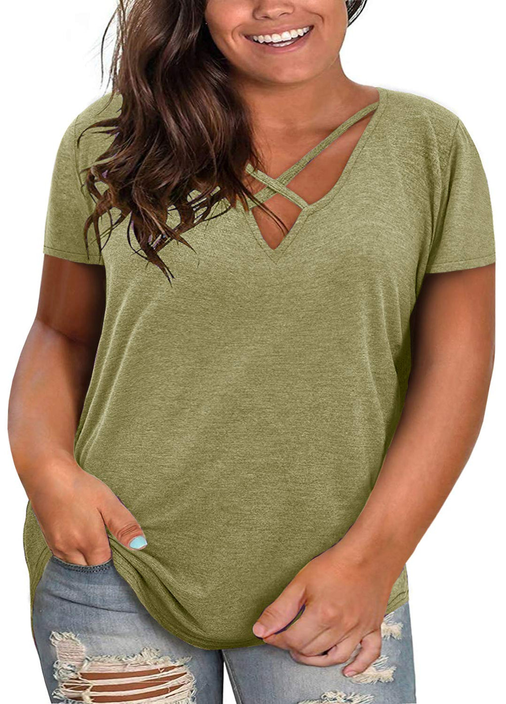 Vixen V-Neck Tunic - Women's T Shirts by Handbags Specialist Headquarter | Available at Handbags Specialist Headquarter