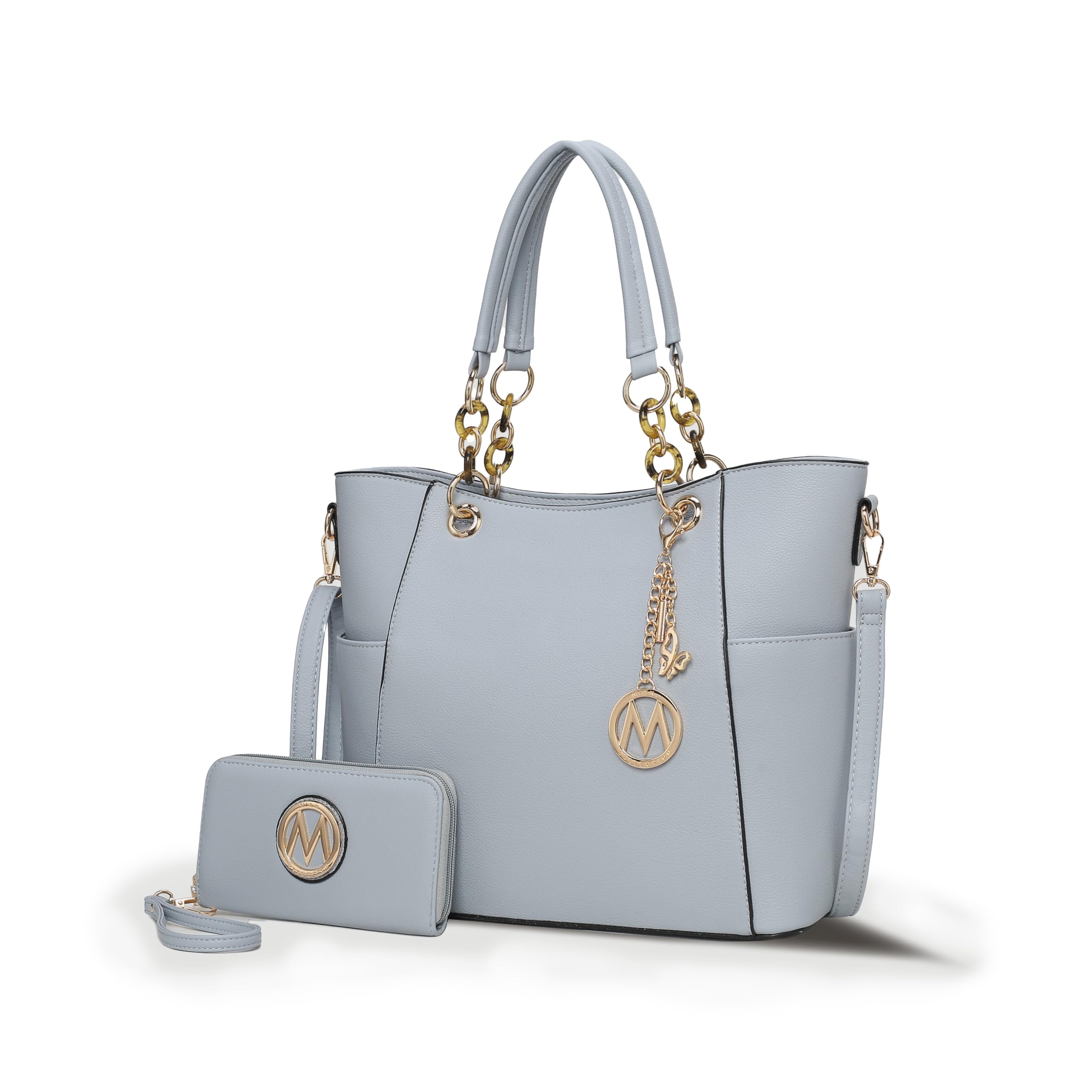 MKF Collection Vegan Leather Tote & Wallet Set