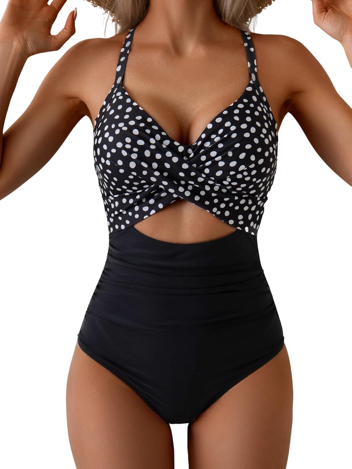 Eomenie Women's Tummy Control Cutout Swimsuit